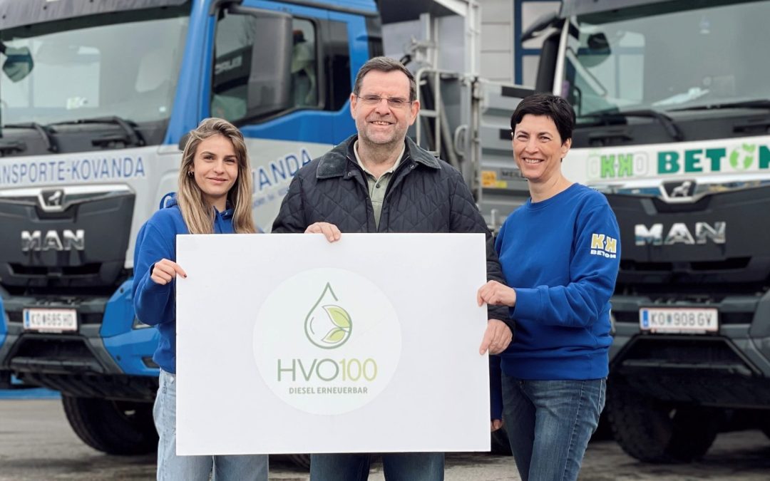 Kovanda setzt auf fossilfreien Sprit: Lkw fahren rein mit biologischem HVO100 Treibstoff